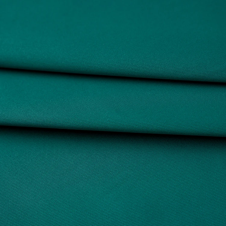 recycled solid plain twill bonded memory weaving polyester fabric for sportswear casual suit coat