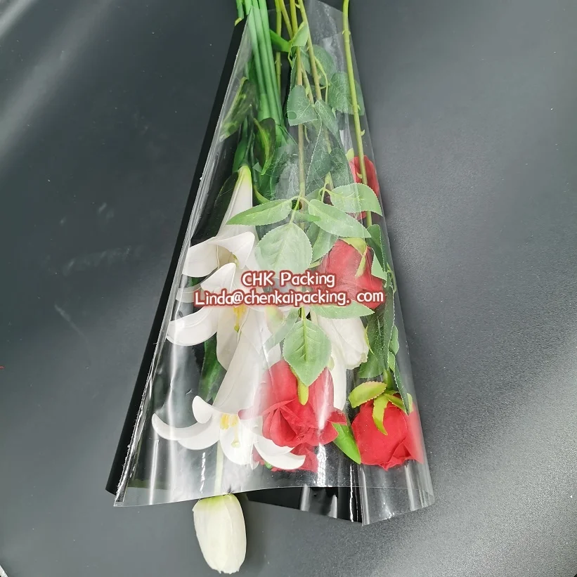 how to make a rose bouquet cellophane rose sleeves wrap brown paper flower florist cello packaging