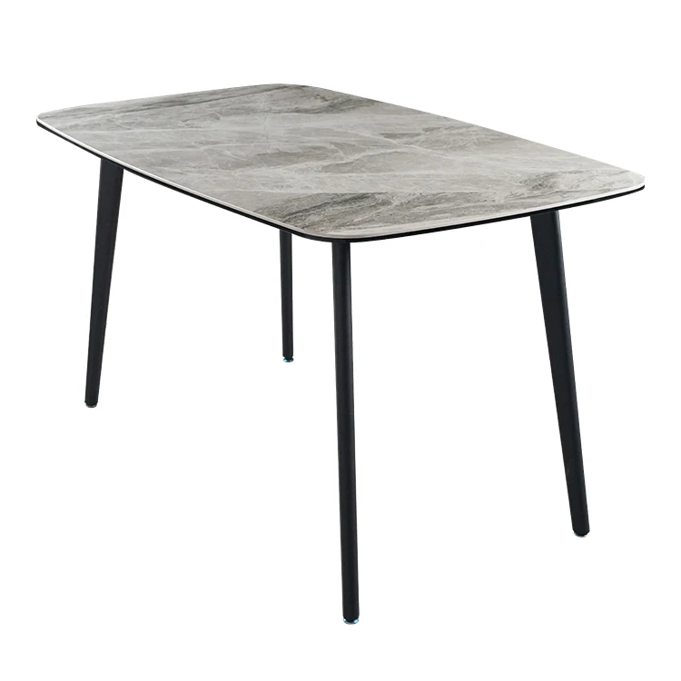 Italian Style Bright Color Rock Slab Living Room Modern Sintered Stone Ceramic Marble Dining Table White