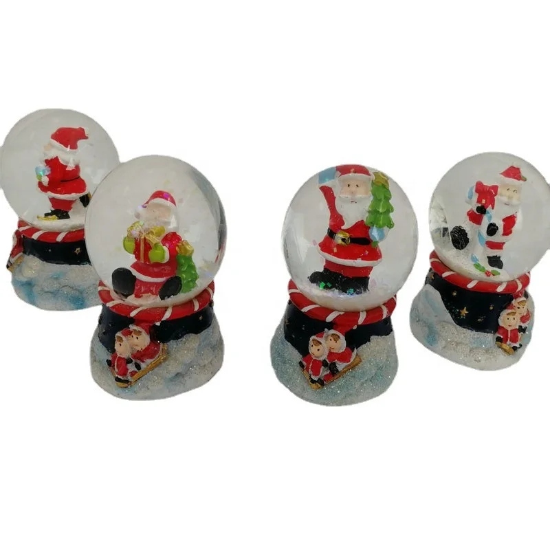 Resin Crystal Ball Christmas Snowflake Crystal Ball Creative Ornament glass ball with water inside