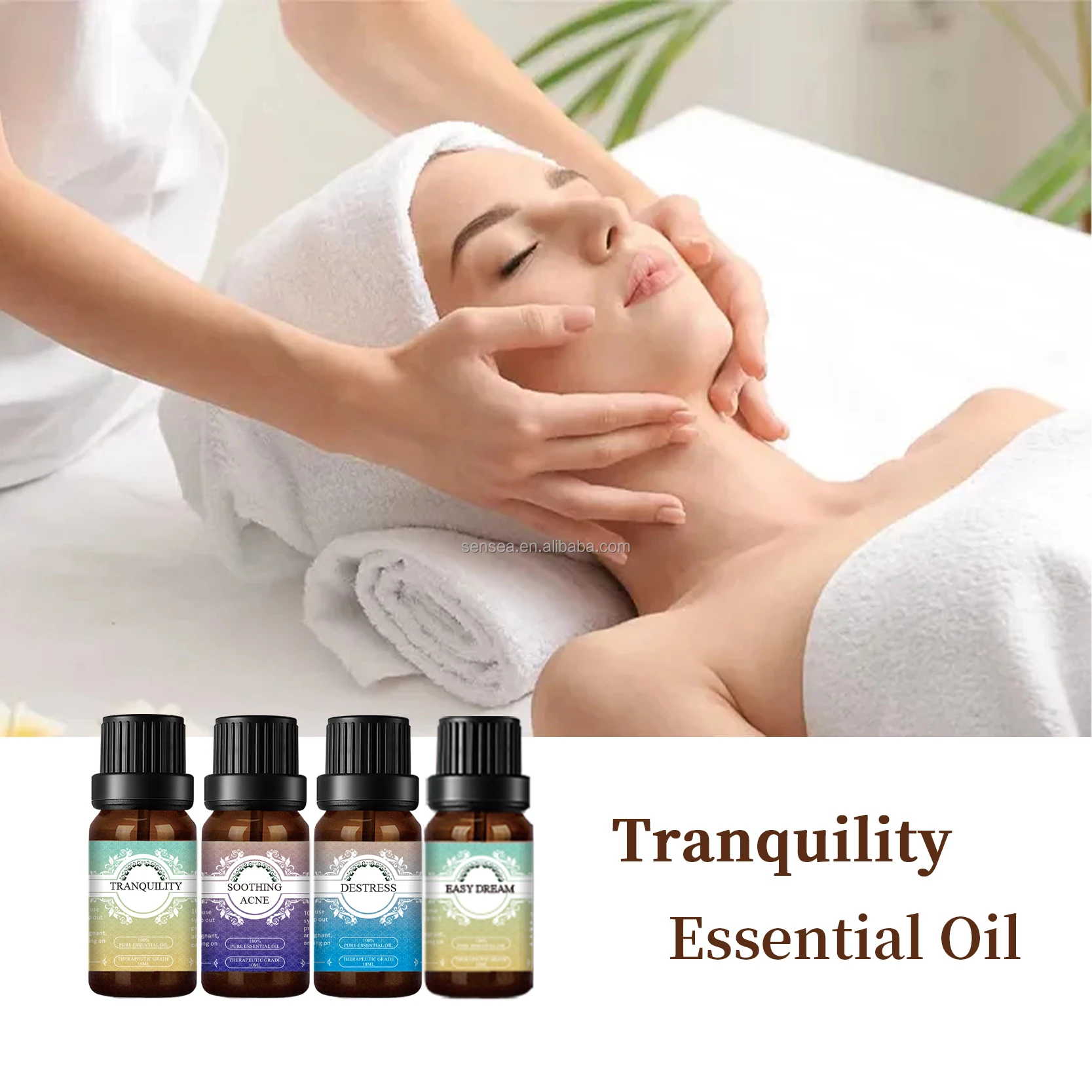 natural spa massage aroma diffuser Tranquility calm aromatherapy blend essential oil roller calming oil for anxiety