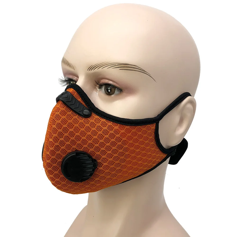 
Fashion custom dust proof mask sport helmet with face mask neoprene activated carbon mesh anti smog mask carbon 