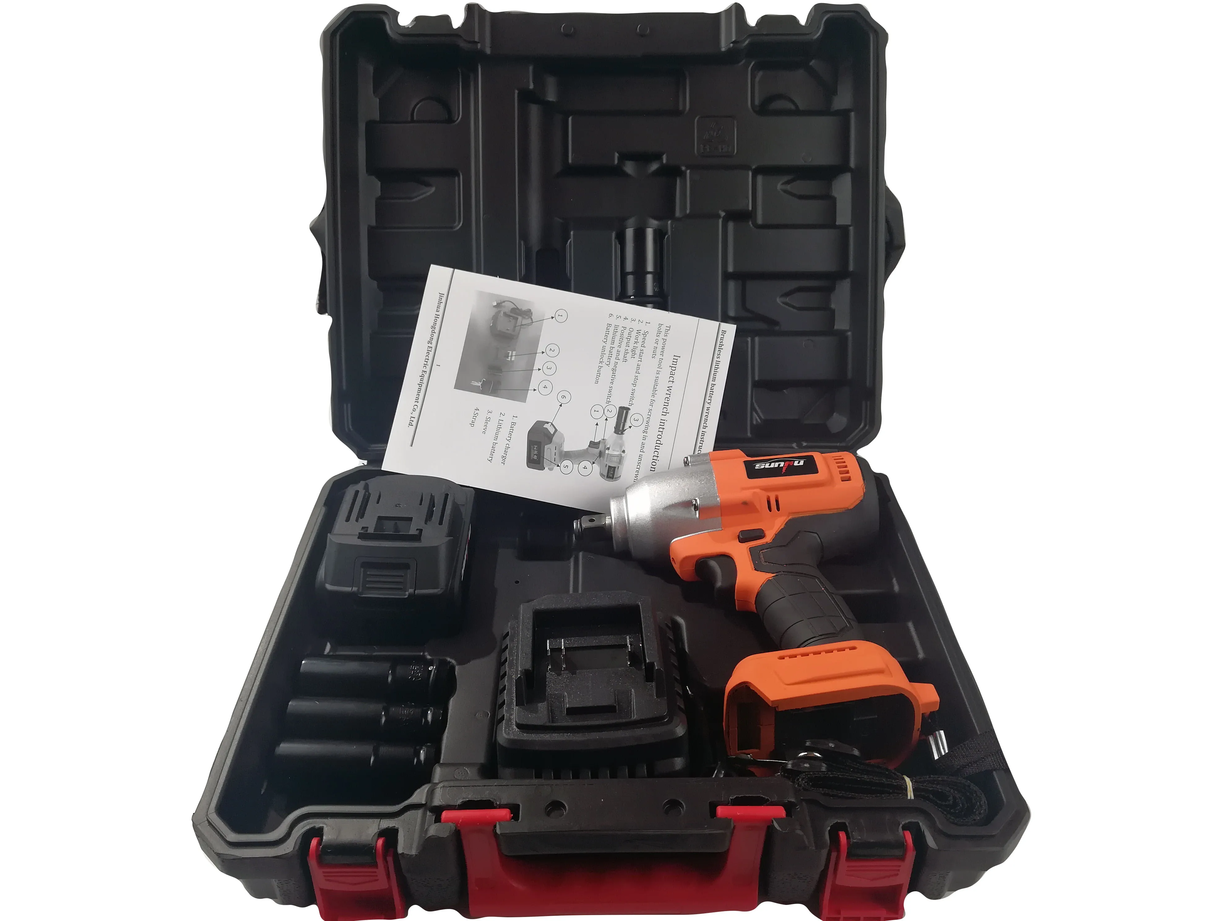 SUNPU 21V Battery Power Tools 650N.M 1/2 High Torque Adjustable Impact