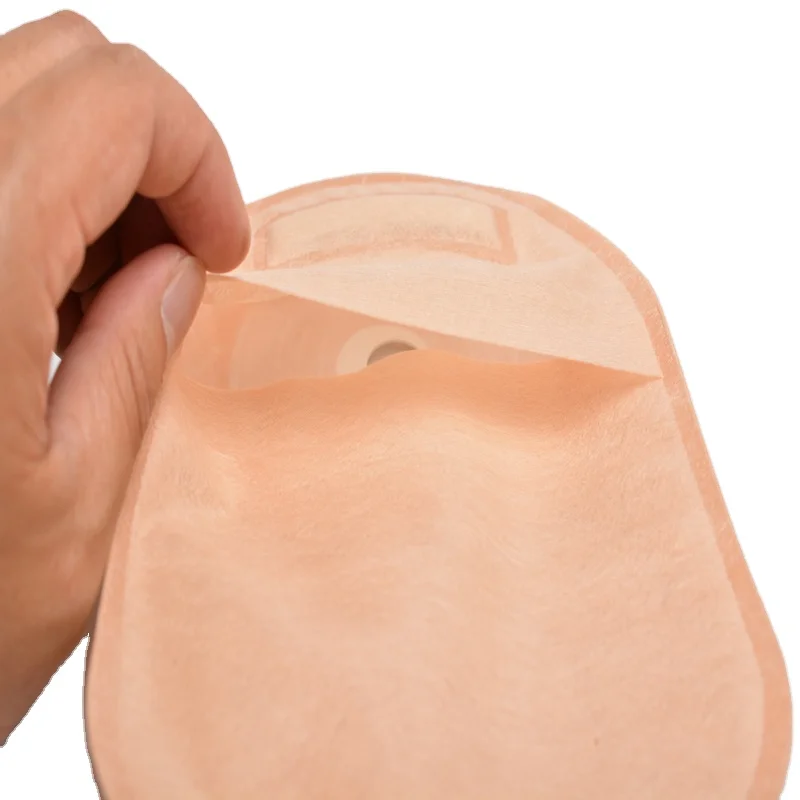 Non Woven Material Two Piece Clamp Drainable Pouch Colostomy bag Machine