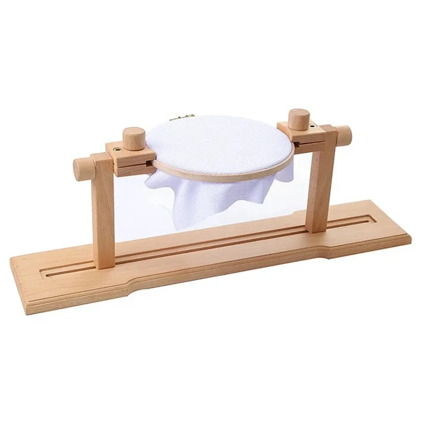 Wholesale Accessory DIY Craft Tools Kit Adjustable Embroidery Stand Beech Wooden Embroidery Frame