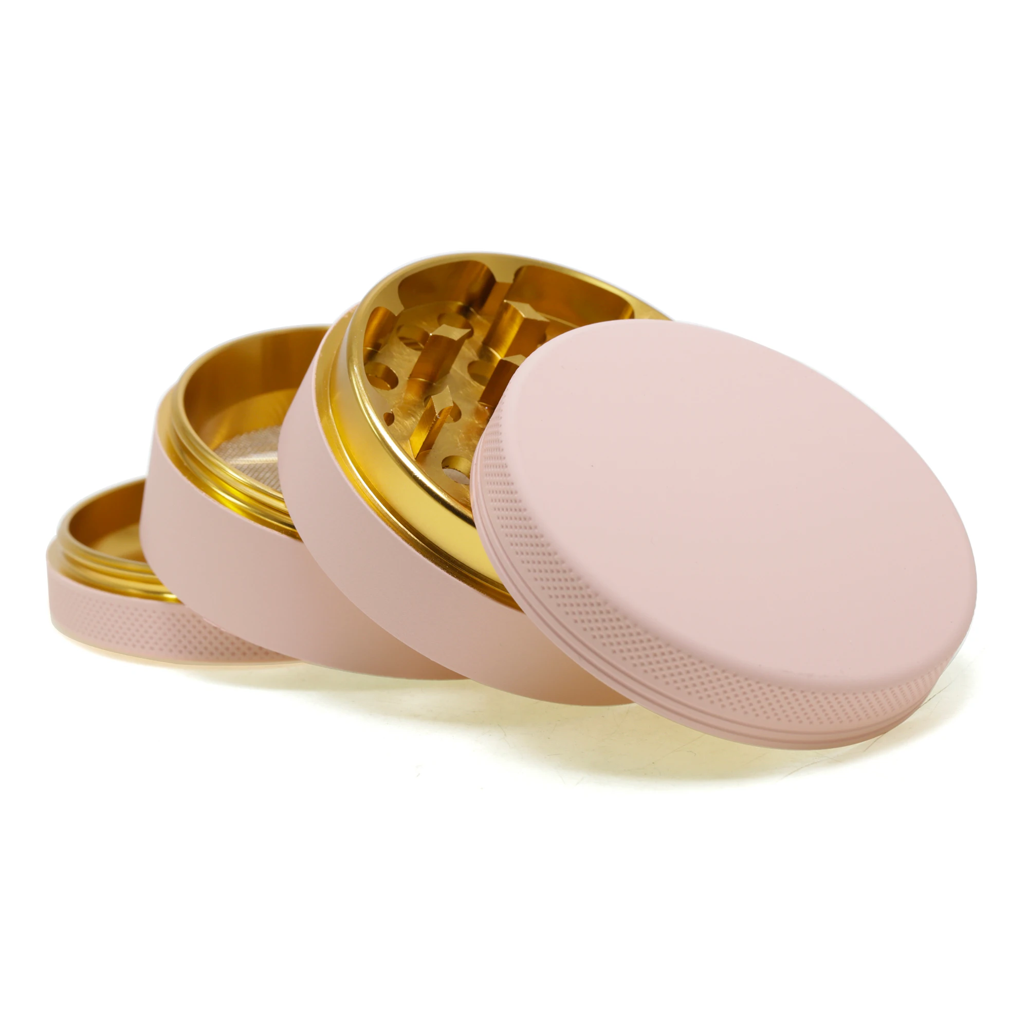 4 part 75mm 100mm macaron metal aluminum alloy smoke grinder custom logo Silicone coating grinders 6160