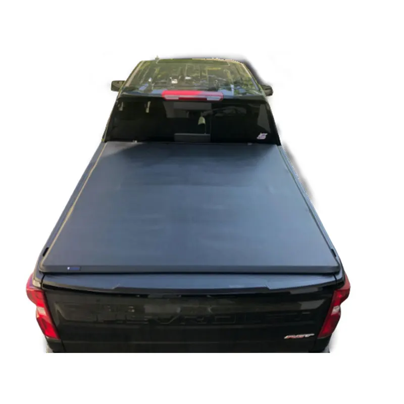 Durable Synthetic Leather Tri-Fold Soft Tonneau Cover for Toyota Hilux