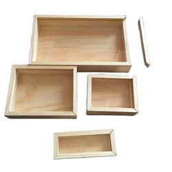 small wooden sliding lid box/wooden storage box with sliding lid/small wooden packaging box
