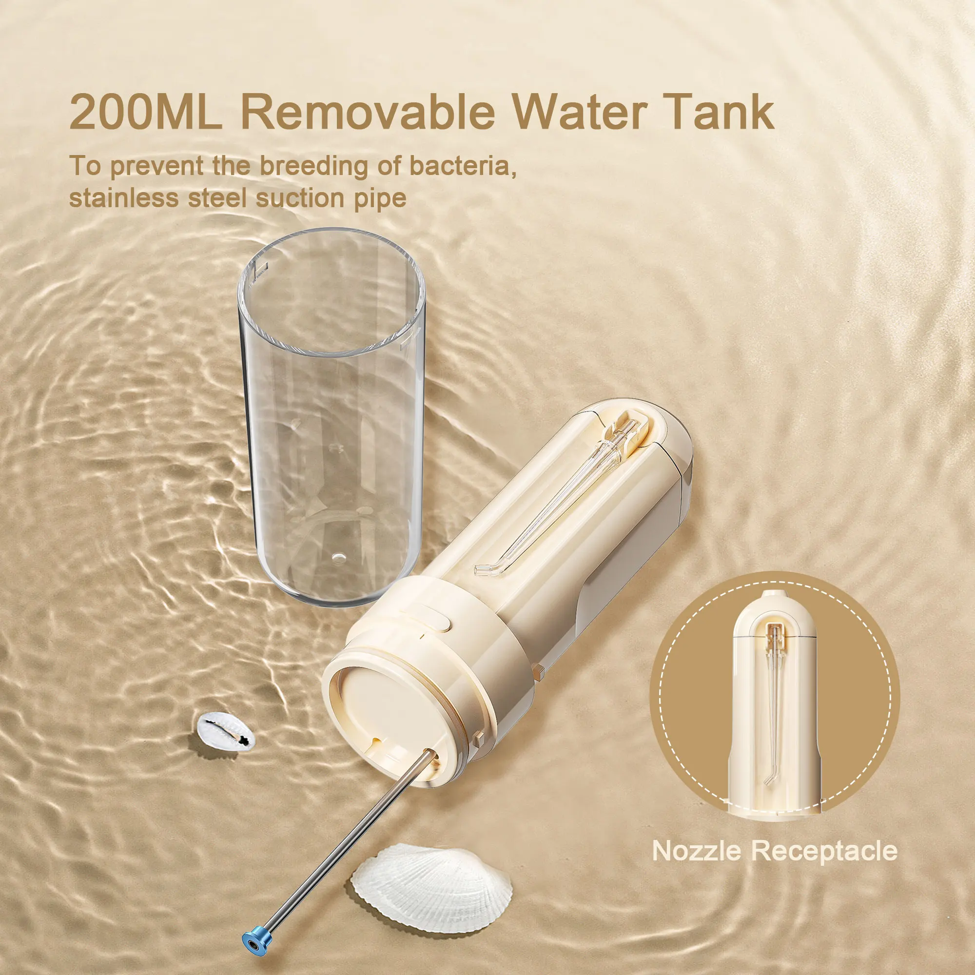 Manufacturer Water Flosser Teeth Cleaning Cordless Oral Irrigator With 3 modes 4 Jet Tips Tooth Flosser