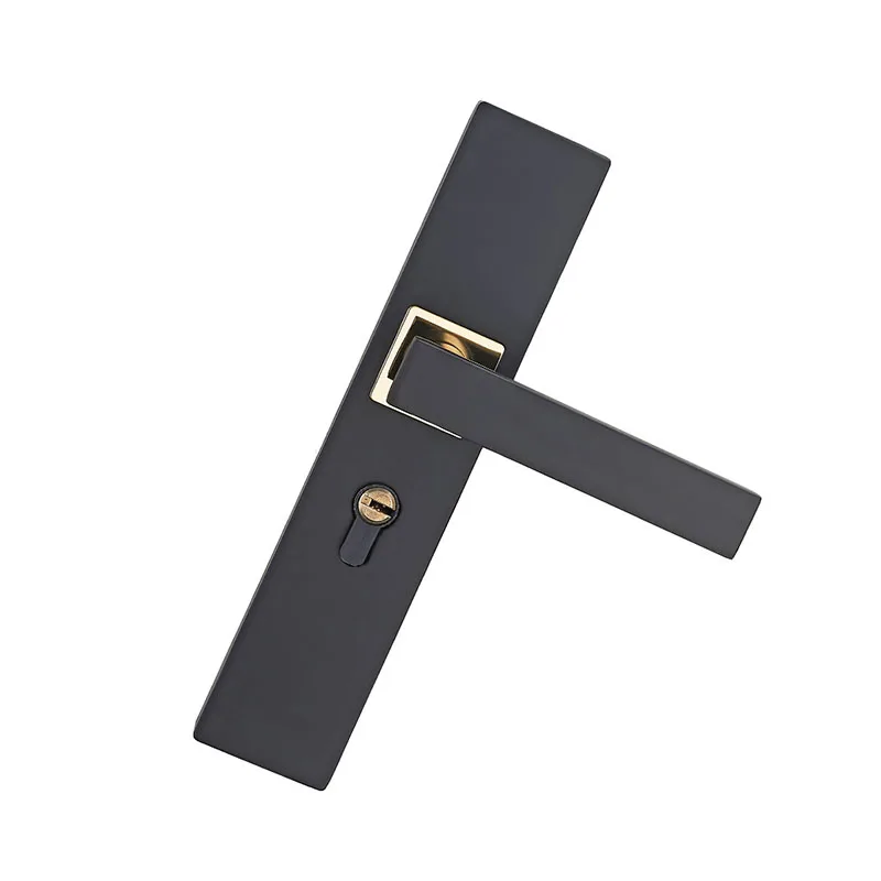 Promotional Oem Low Price Hotel Door Interior Aluminium Doors Handles Locks Metal Lever Design Door Handle Lock Set