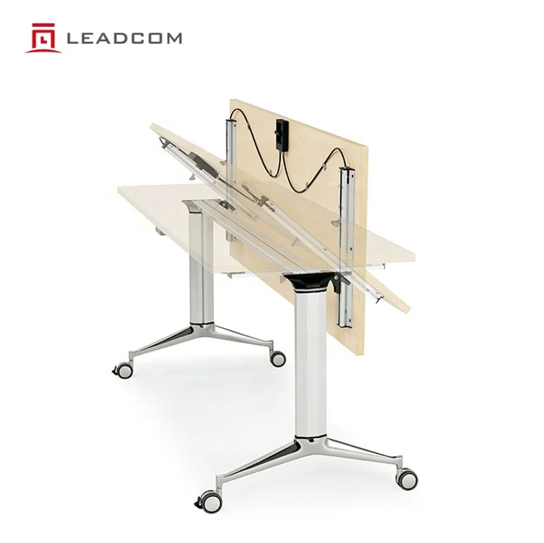 LEADCOM LS-414A commercial office furniture flip top movable office meeting room conference room table meeting foldingtable
