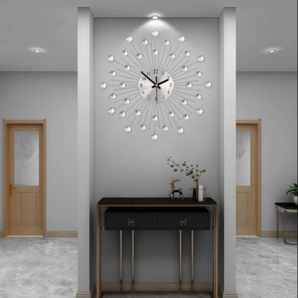 Hot sale wrought iron wall clock wholesale factory price silent wall clock high quality metal silent wall clock