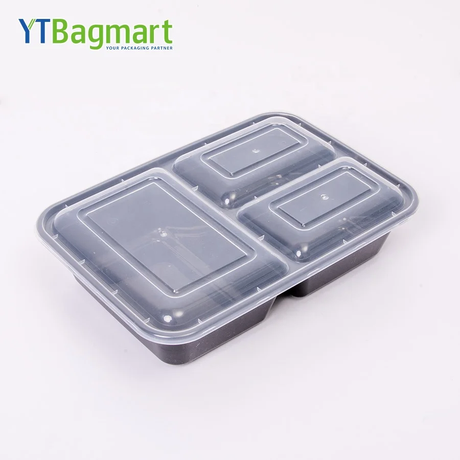 Plastic Meal Prep Containers with Lids Leakproof Rectangular Food Storage Container Box for Restaurant