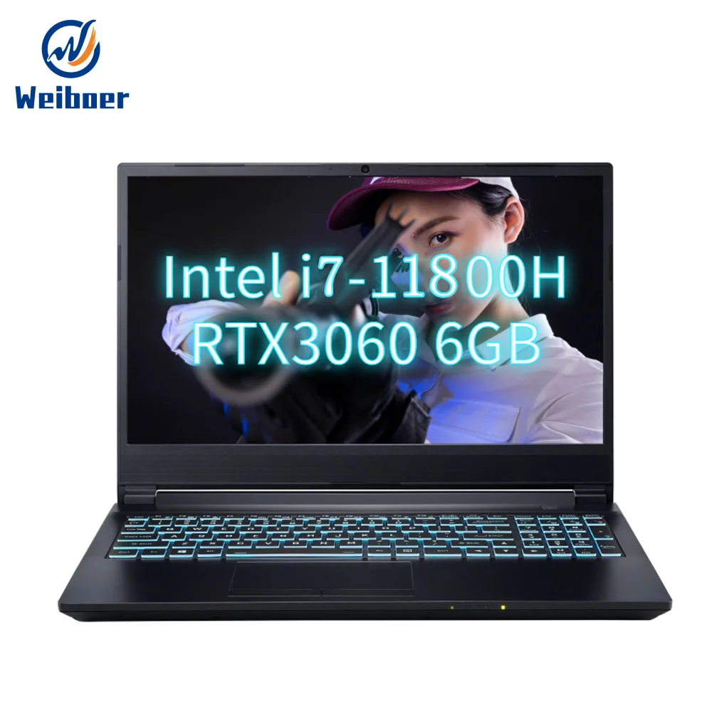 Видеокарта Nvidia GTX1650 17 3 дюйма 4G 6G RTX3060 144 Гц 240 Intel Core I7 11800H игровой ноутбук 11-го