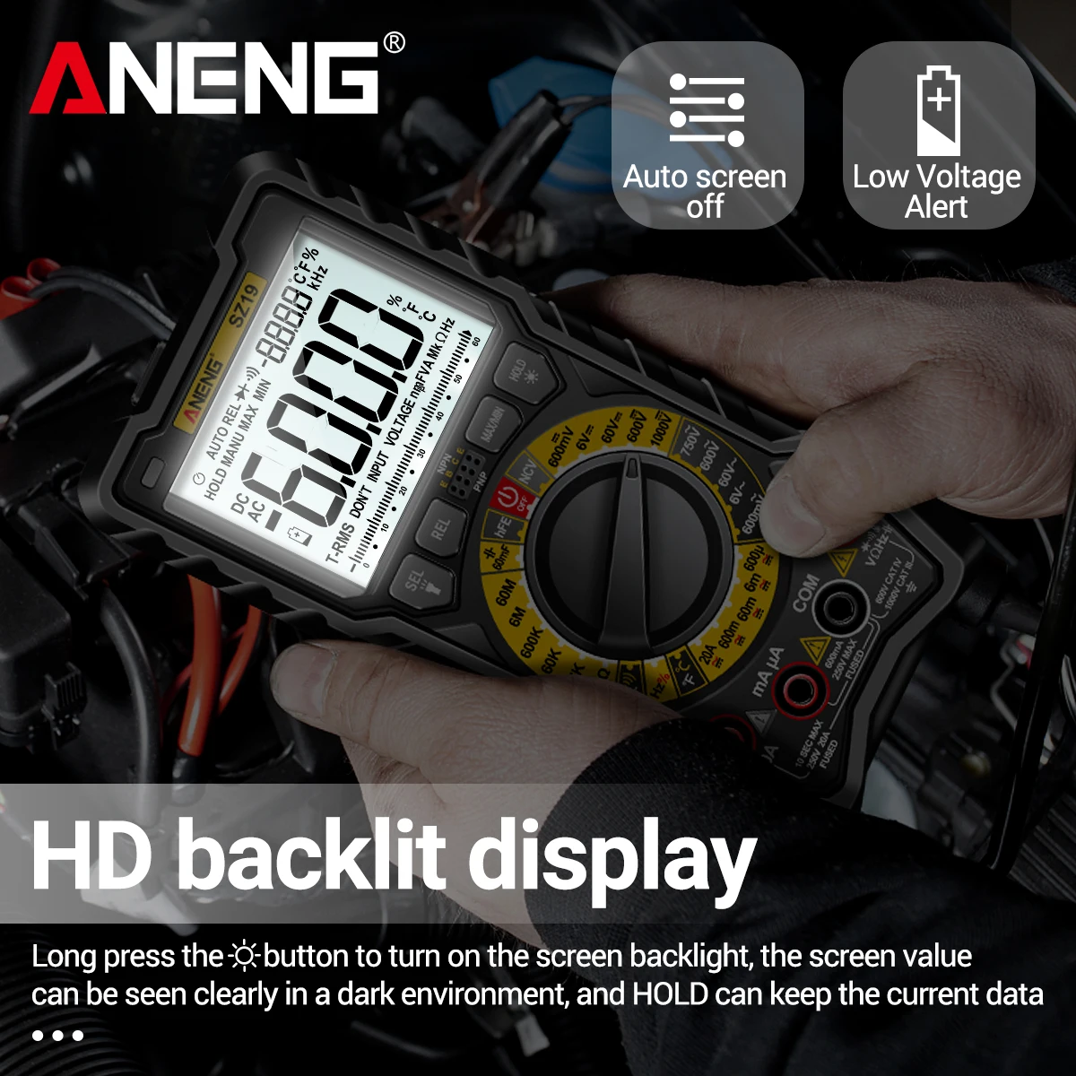 ANENG SZ19 Digital Multimeter 6000 Counts Multimetro Avometer Transistor Capacitor Tester Profissional Lcr Meter