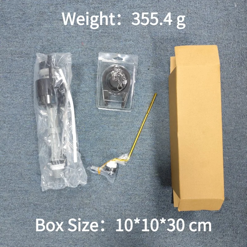 Adjustable Fill Valve Replacement Kit Universal Toilet 2-Inch Rubber Flapper Side Tank Lever Fashion-Design Iron Rod Bathroom