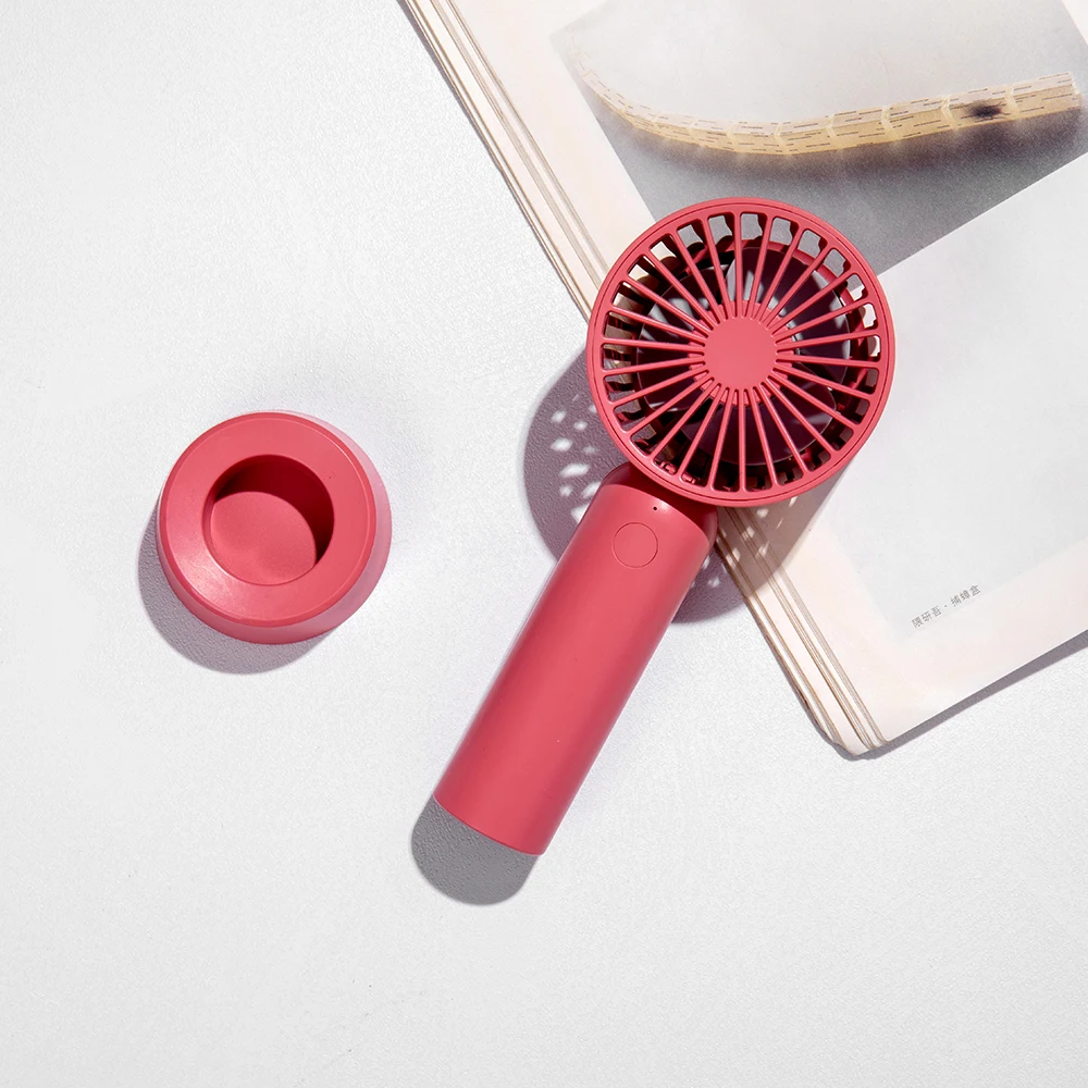 Household Outdoor Low Noise Battery Operated Rechargeable Mini Handy Fan Electric Fan Wholesale With Base