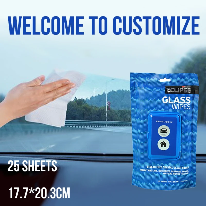 Быстросохнущие чистящие салфетки для стекла без остатков