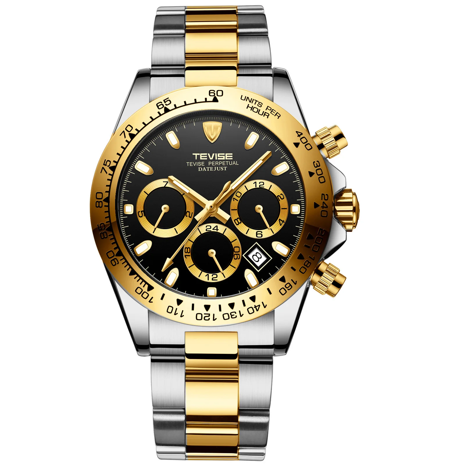 TEVISE T822 Watch High-Quality Classic Wristwatch Stainless Steel Waterproof Business Automatic Mechanical Men Watches