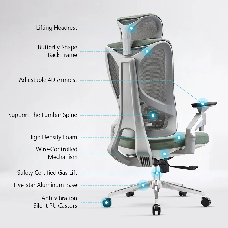 Office Furniture Korean Boss Computer Mesh Office Chair Ergonomic Fabric Seat Haworth Office Chairs