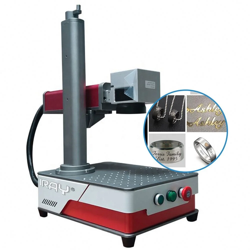 20w 30w 50w split type logo fiber marking and engraving machine for label name plate tag signage jewelry souvenir metal nonmetal