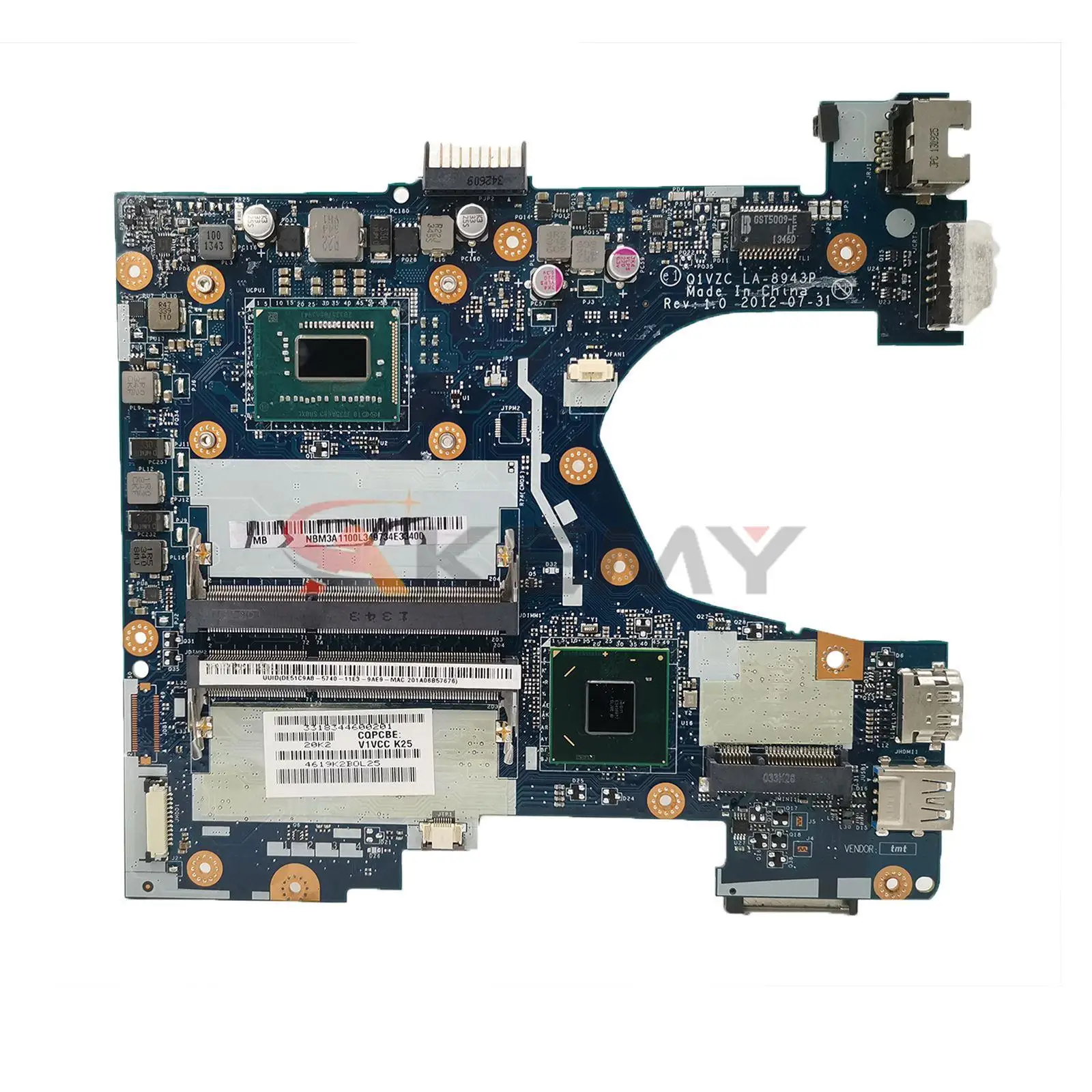 For Acer Aspire One 756 V5-131 V5-171 Laptop Motherboard Q1VZC LA-8941P LA-8943P With Intel Celeron Dual Core CPU I5 CPU
