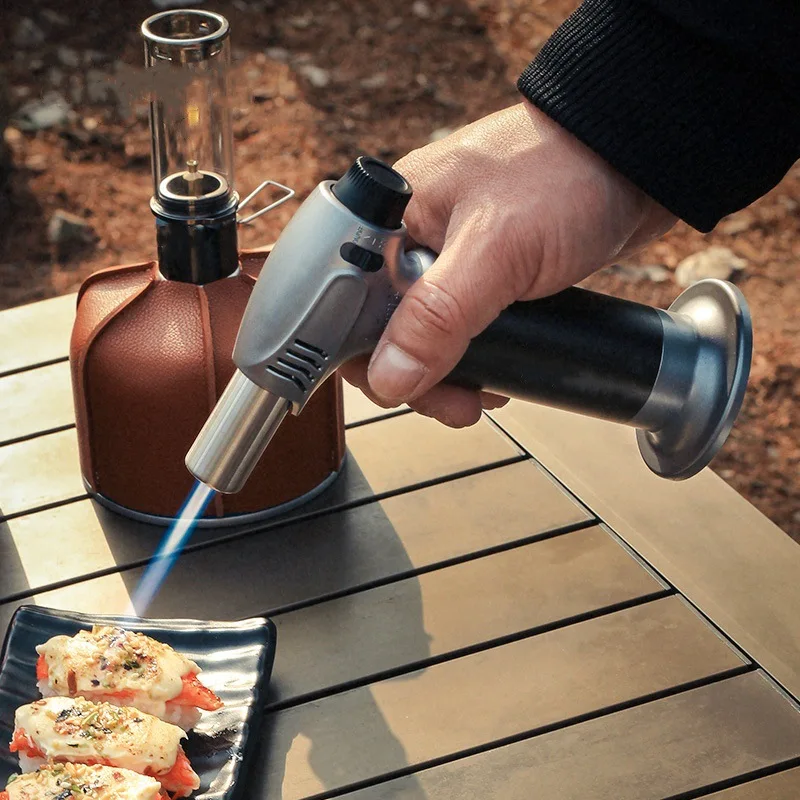 Powerful Torch Lighter Single Jet Flame Portable Camping  Torch Lighters With Safety Lock