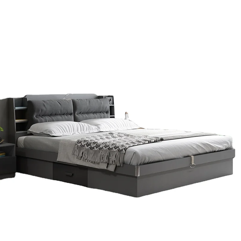 2021 New Design High pressure box storage bed Economy double bed