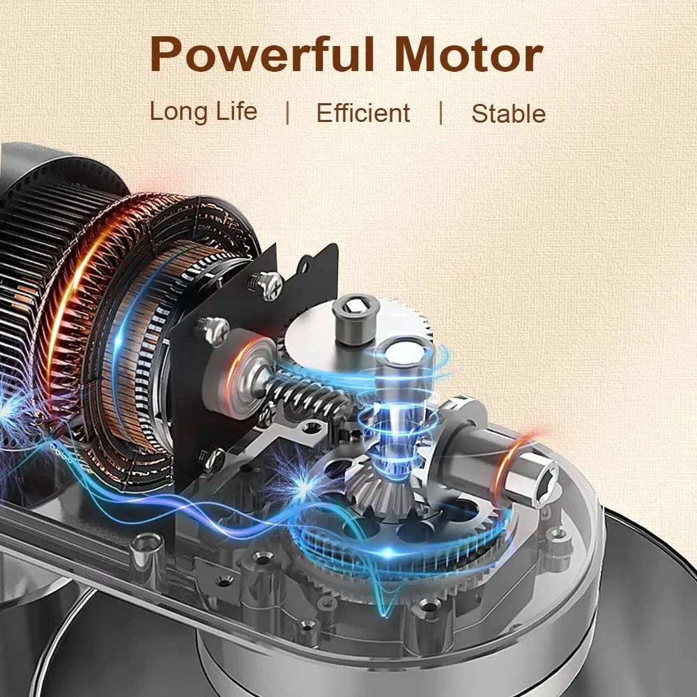 Home Appliances 5 speed+Turbo 400w Plastic Bowl Electric Egg Grinder Bread Dough Stand Mixer