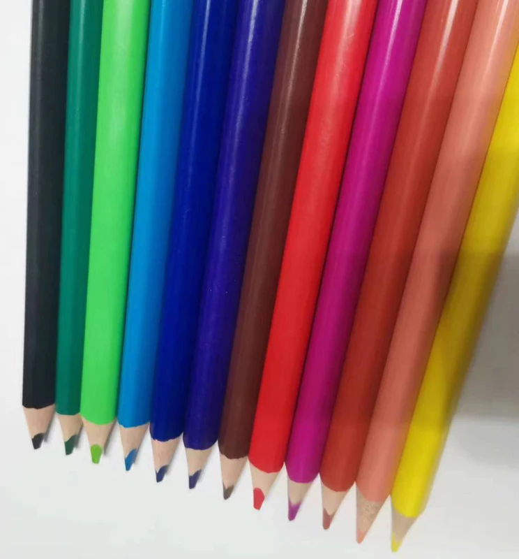 custom logo pencils jumbo color pencils 4mm lead for plastic color pencil lapiz