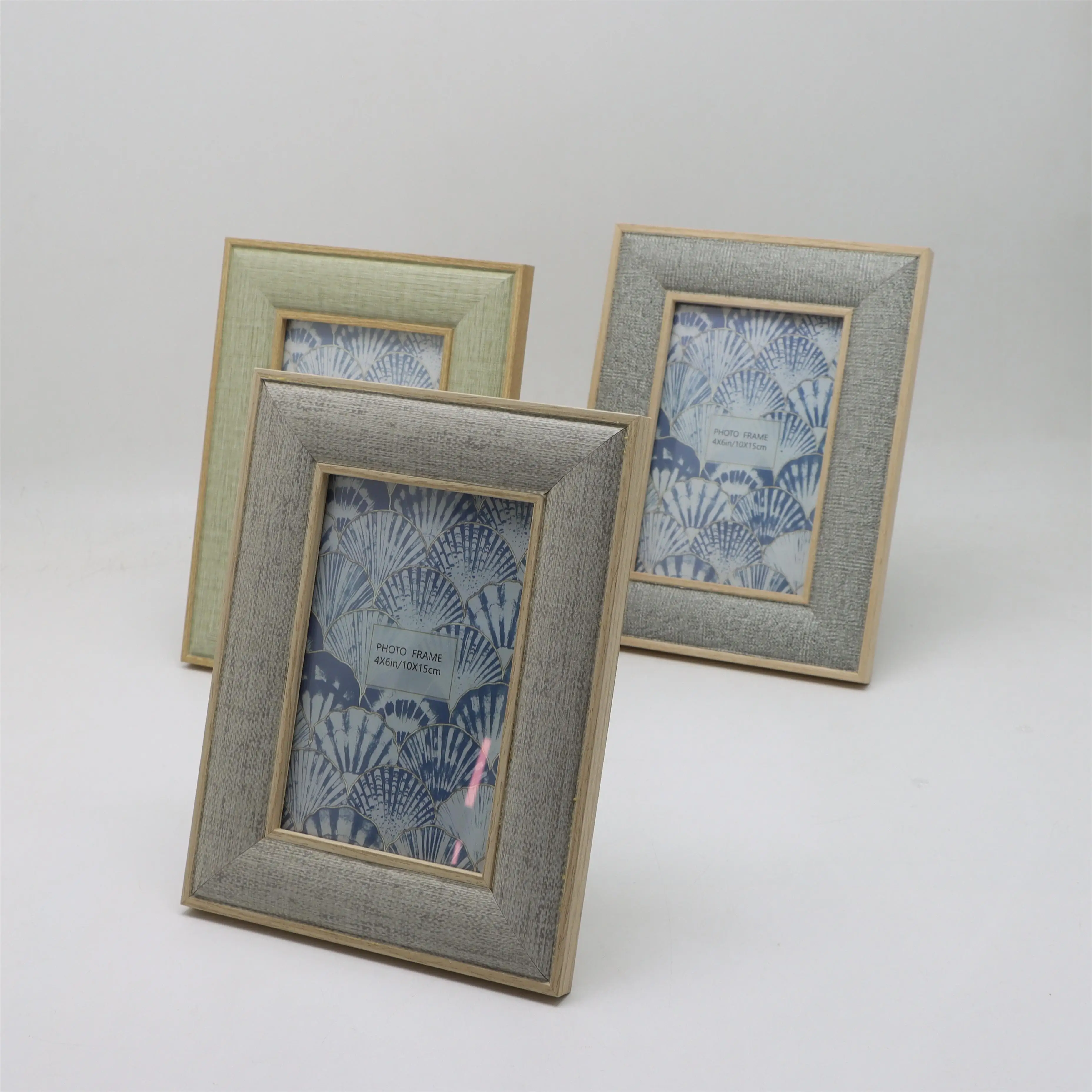 Wholesale Customized Size photo frame 5*7 inch PVC Fabric effect Picture Frame For Wall or Tabletop