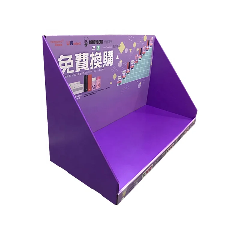Custom Printing CDU Cardboard Counter Display Foldable Corrugated Cardboard Retail Counter Display