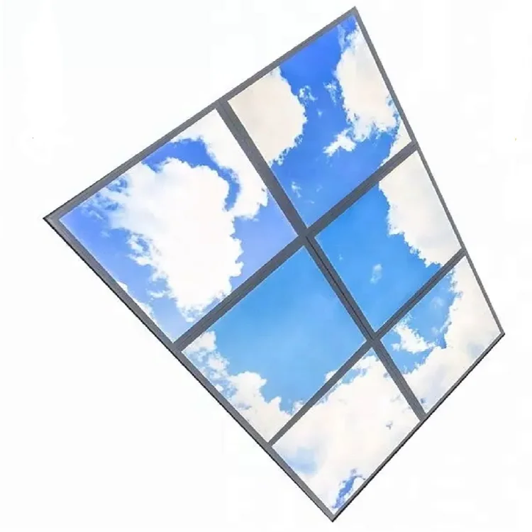 Jiaxing  factory 603*603LED Panel Light 60*60CM Sky Panel Light Cloud Sky 2x2ft Ceiling Led Skylight 595x595 Panel Ceiling