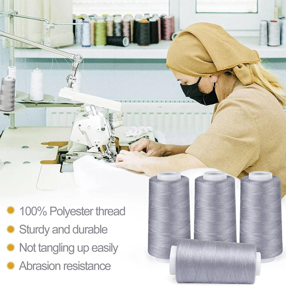 Wholesale of high-speed polyester sewing machine thread handmade large roll polyester edge sewing thread