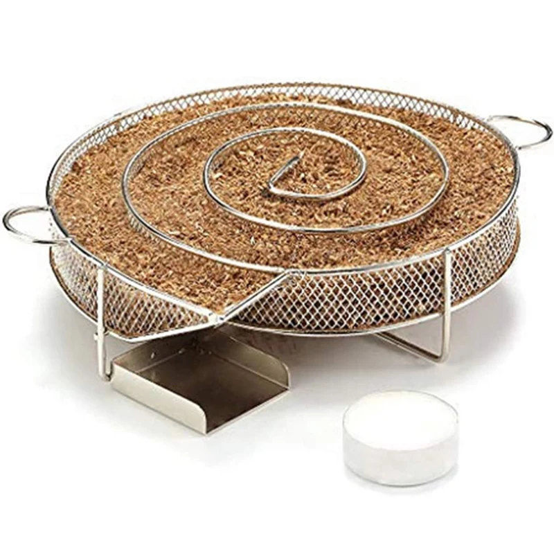 Cold Smoke Generator for BBQ Grill Smoking Salmon Meat Burn Time up to 18-24 Hours