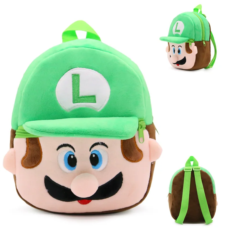 XUX Cartoon Movie Character Super Bros Super Mario Plush Backpacks Kids School Bag Kids Toys Gift Wholesale