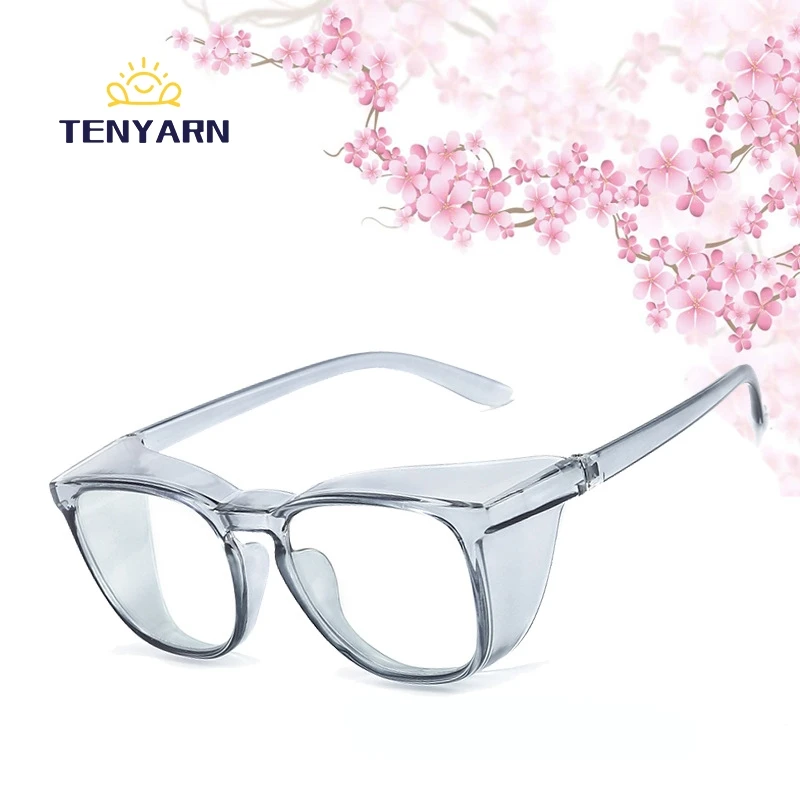 Outdoor Anti Fog Spray Pollen Blue Light Blocking Protect Transparent Safety Eyewear Eyeglasses Frame Pollen Proof Glasses