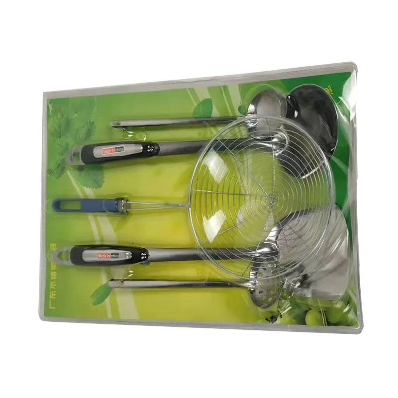 Popular OEM Hot Sale 5PCS Heat Resistant Flexible Eco-friendly Reusable Kitchen Cooking Ware Set Plastic Cooking Utensil Sets