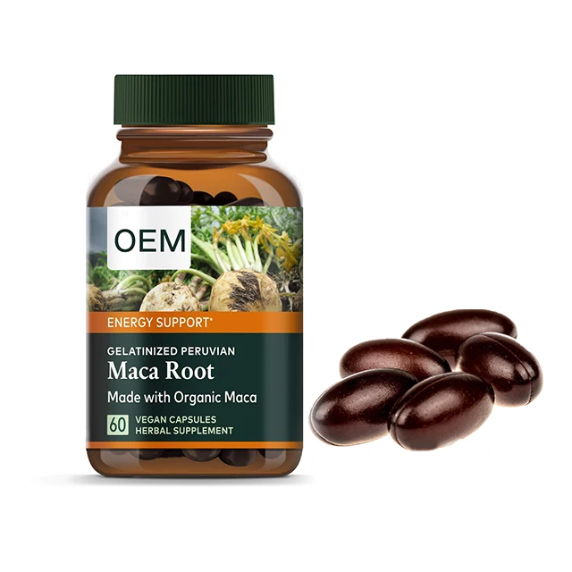OEM Private Label Snow Color long time sex maca root Capsules