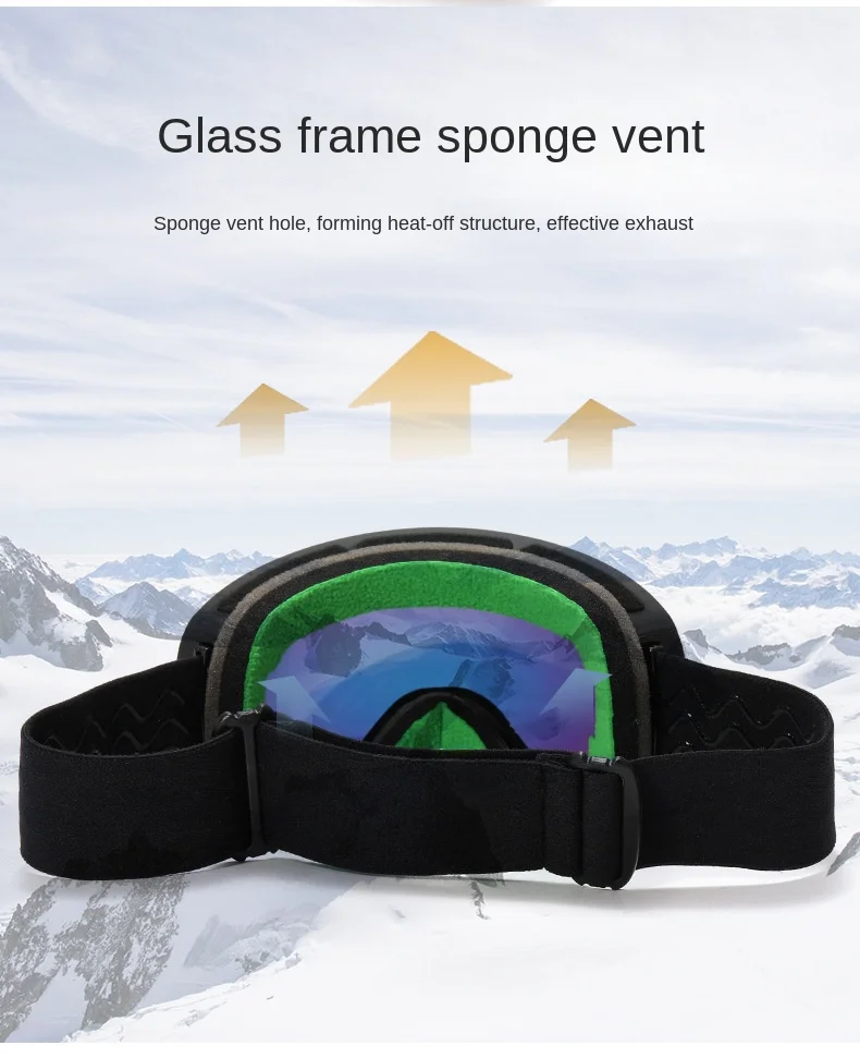 TPU Clear Double lens ski glasses Anti-fog UV outdoor snowboarding Snow ski goggles Winter Sports Glasses Skiing Goggle