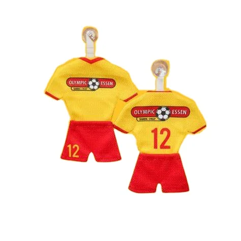 Promotional China custom new design advertising mini soccer T-shirt jersey for car hanging decoration