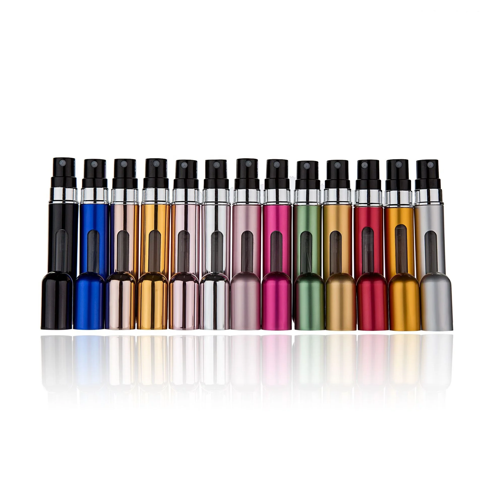 5ml Mini Travel Refillable Aluminum Empty Spray Perfume Bottle  Aluminum Collar Glass Bottle