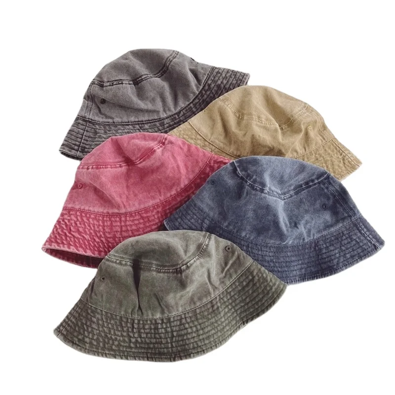 Панама с белым принтом отличного качества, с логотипом на заказ, простые винтажные Мытые шляпы