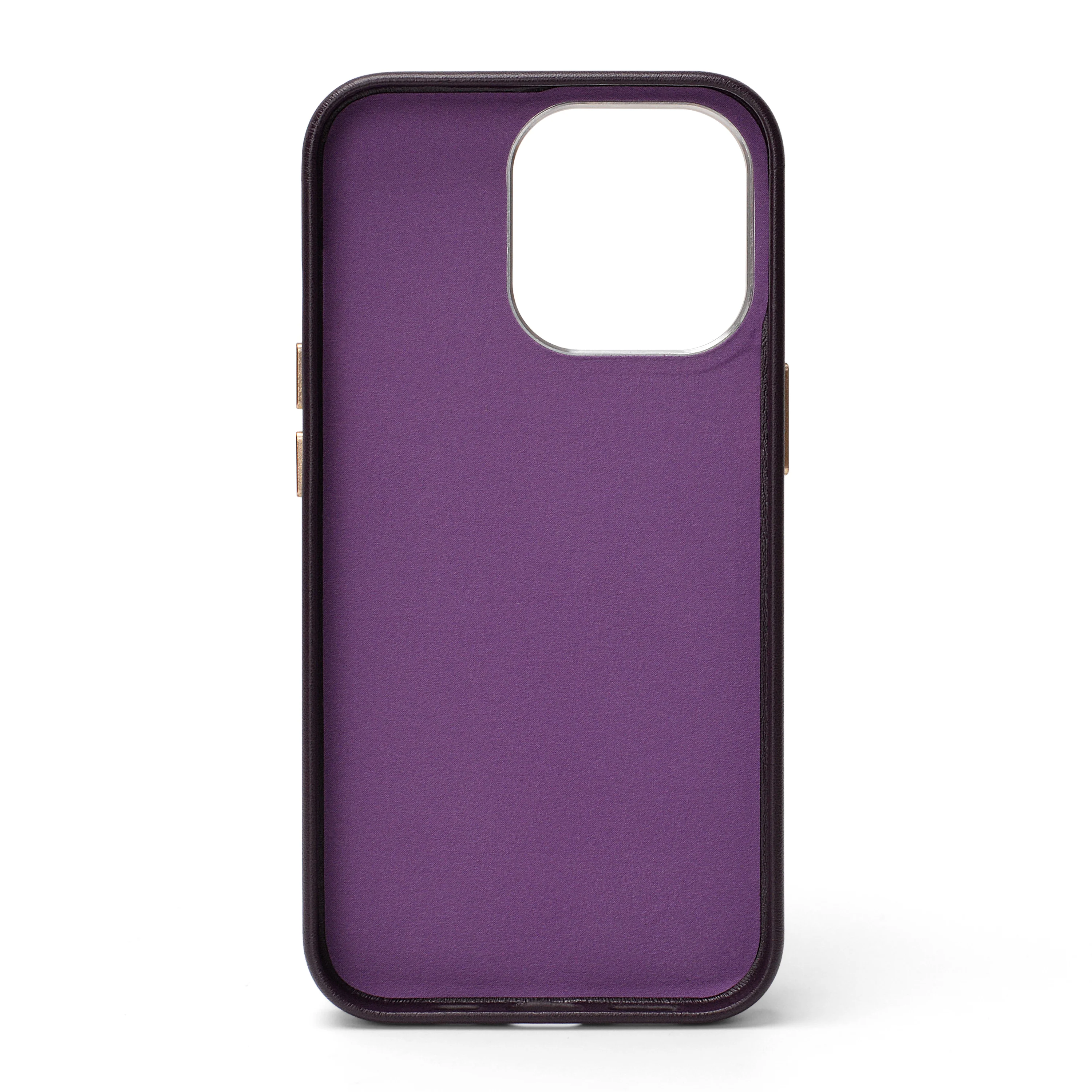Elegant Purple Waterproof Phone Case For IP12Promax IP13 IP14 IP15 Promax  Fashionable Smooth Leather Phone Case