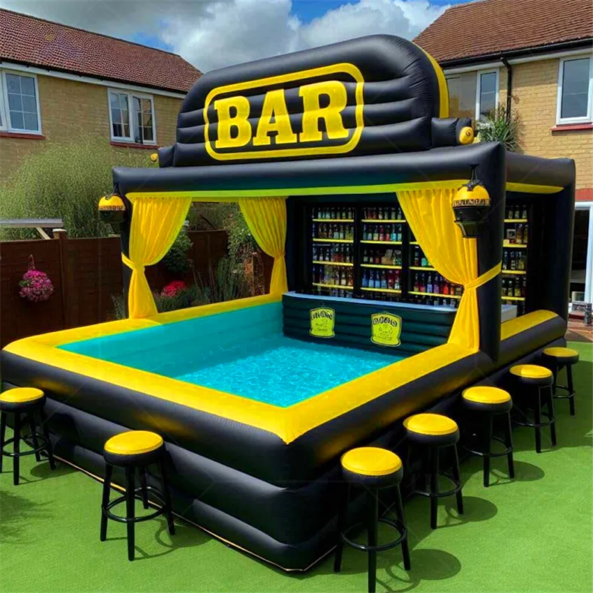 Commercial Big bar Banzai Inflatable Water Slide For Adults