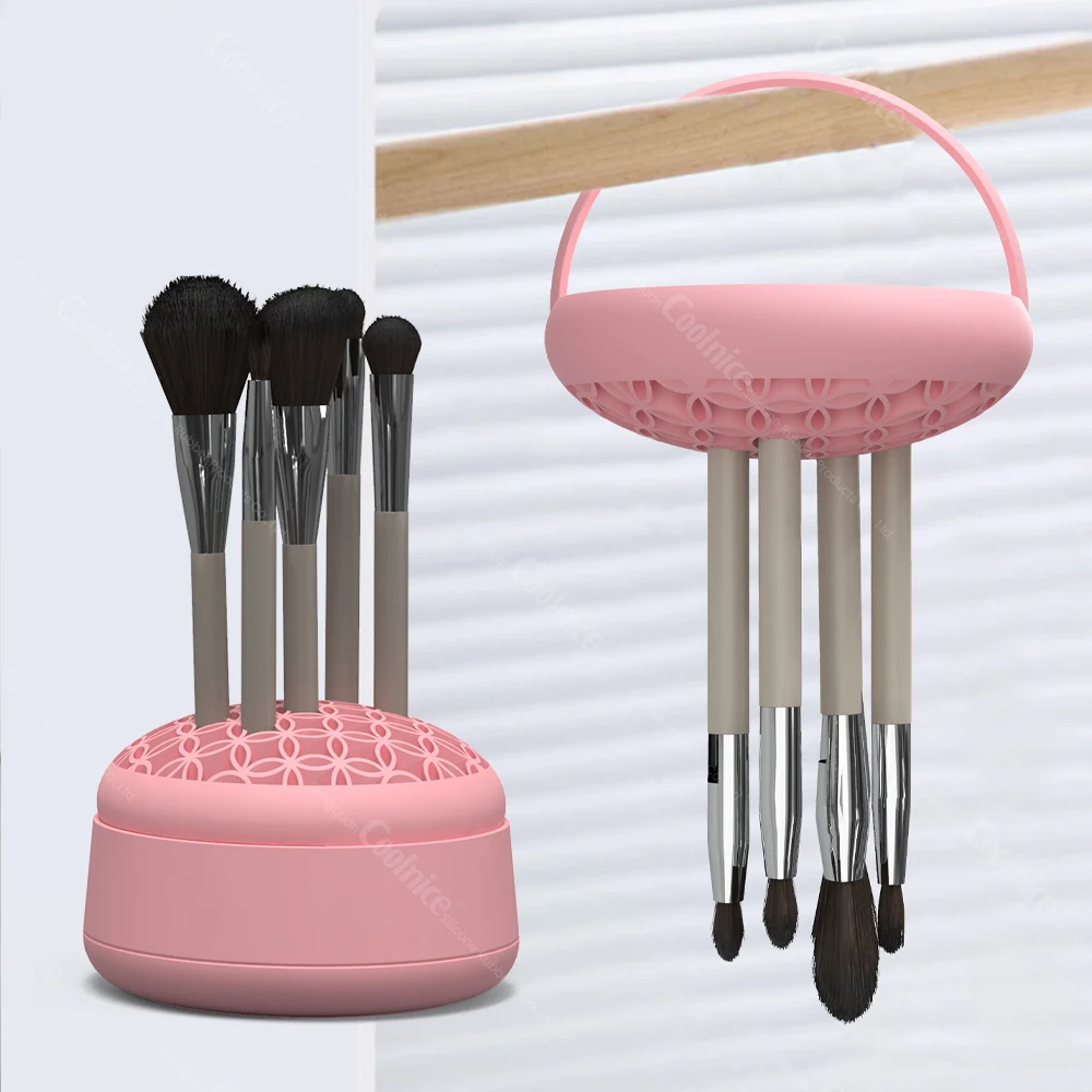 New Design Product Makeup Brush Holder Makeup Brush Cleaning Tool Washing Brush Washer Pad Soft Sponge Cleaner Scrubber Box