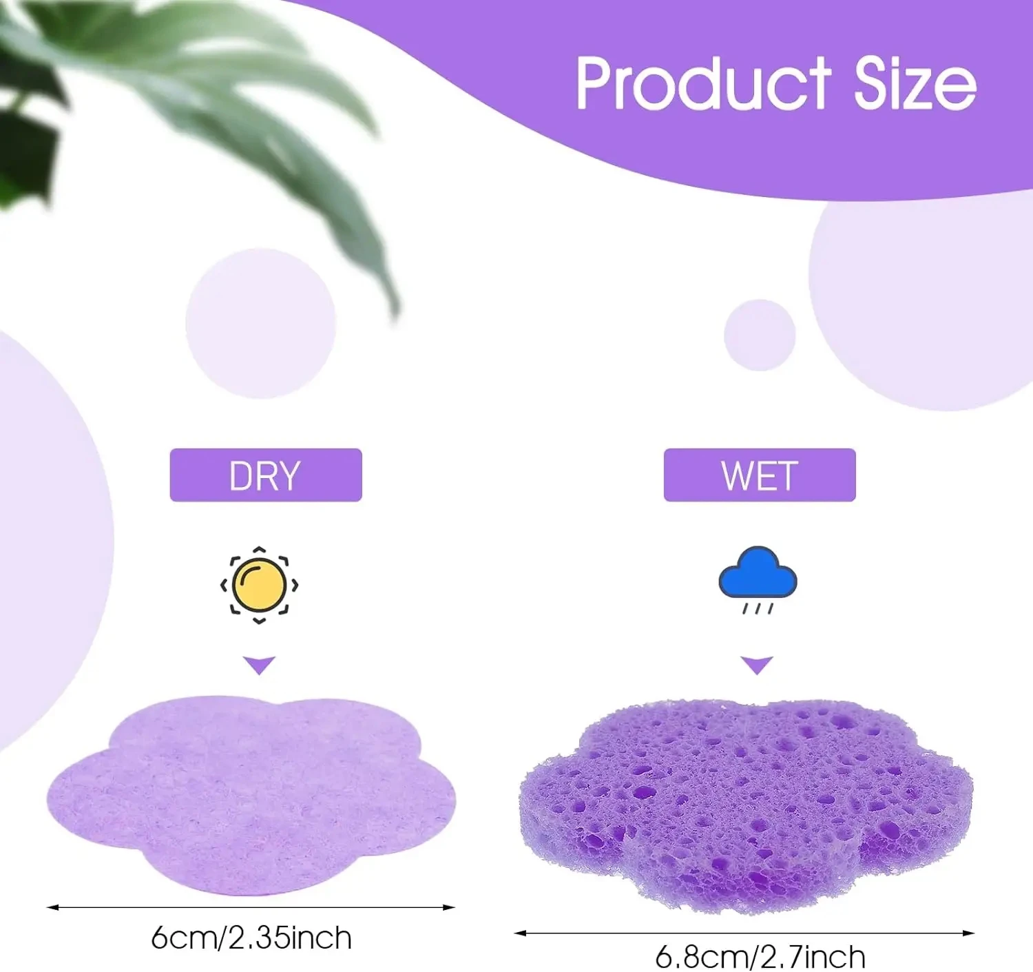 Compressed Sponges 100% Natural Cellulose Cleaning Sponges