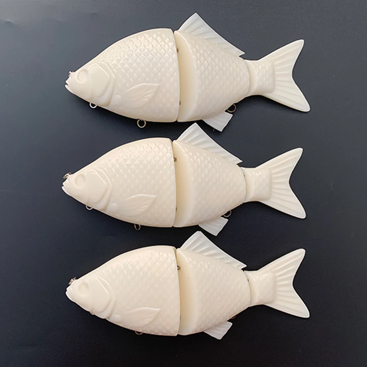 New Arrival Unpainted 200mm 165g Swimbait 3 Segmented Carp Swimbait Blank For Murray Cod Fishing