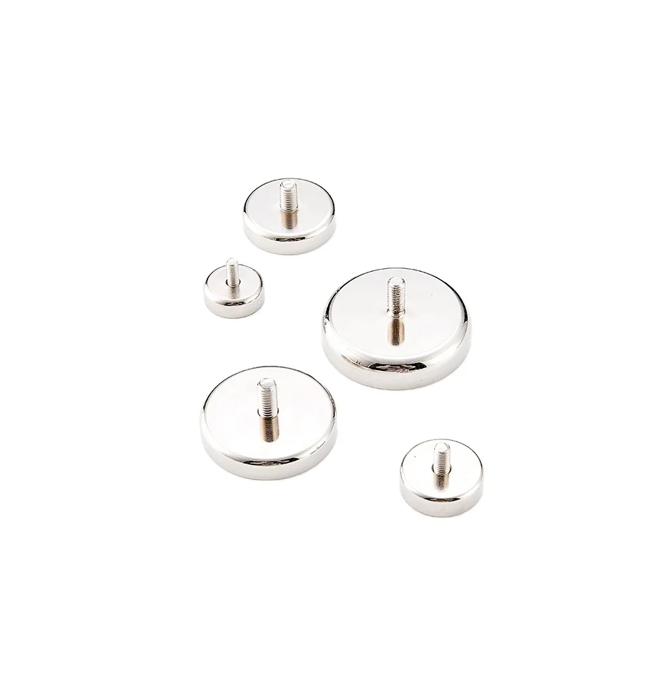 Wholesale Super strong Heavy Duty Neodymium Cup Holding Pot Magnet with External Thread Stud