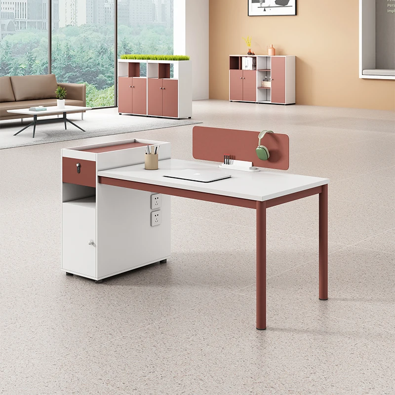 Modern design high quality standard size double side office furniture table 2 person staff workstation office working desk